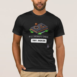 Retro Arcade Joystick Pixel Art Motivational Quote T-Shirt