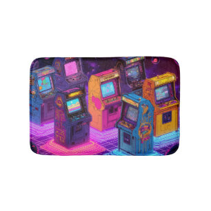 Retro Arcade Machines Bath Mat