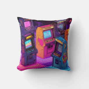Retro Arcade Machines Cushion