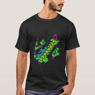 Retro Arcade Pixels City Runner 8 bit Landscape Ni T-Shirt