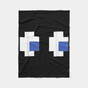 Retro Arcade Video Game Ghost 1  Fleece Blanket