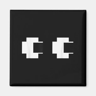 Retro Arcade Video Game Ghost Eyes Halloween Group Magnet