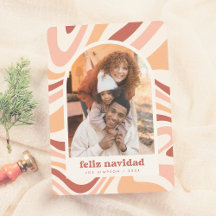 Retro Arch Feliz Navidad Spanish Christmas Photo