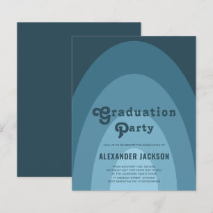 Retro Arch Graduation Party Blue Budget