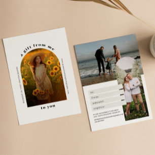 Retro Arch Photo Photography Gift Certificate