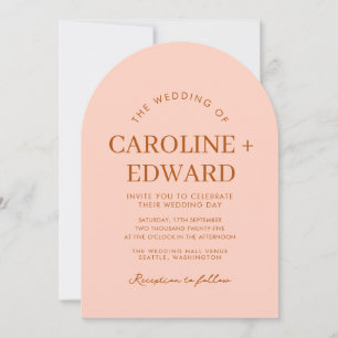 Retro Arched Striped Wedding Invitation