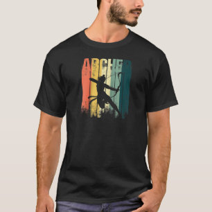 Retro Archer Bowman Archery Bow And Arrow Shooting T-Shirt