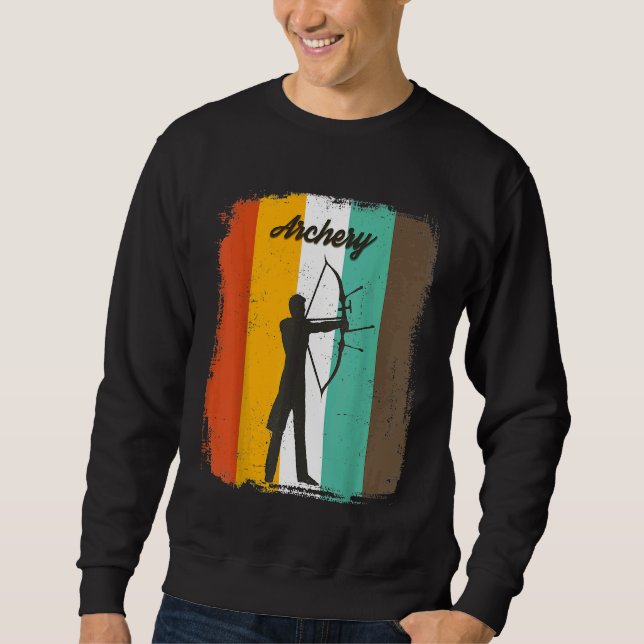 Retro Archer  For Archery Lovers Sweatshirt (Front)