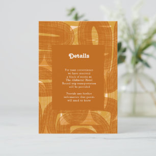 Retro Arches And Bends and Lines Yellow Details En Enclosure Card