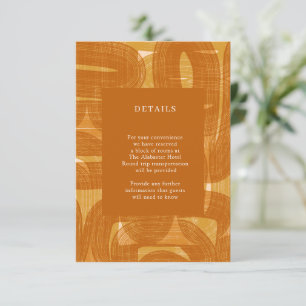 Retro Arches And Bends and Lines Yellow Details Enclosure Card