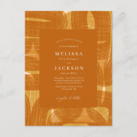 Retro Arches And Bends and Lines Yellow Wedding In