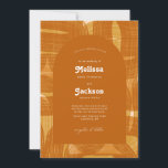 Retro Arches And Bends and Lines Yellow Wedding  Invitation<br><div class="desc">Retro Arches And Bends and Lines Yellow Wedding Suite</div>