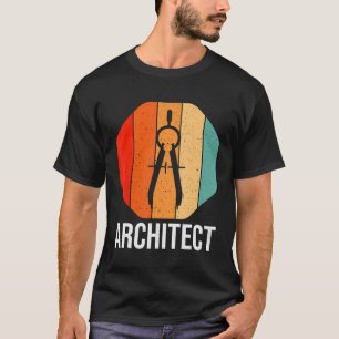 Retro Architect Compass Architecture Student Gifts T-Shirt