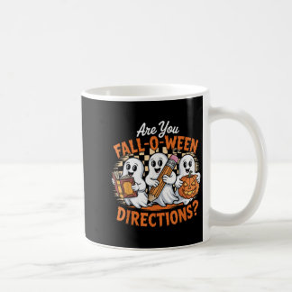Retro Are You Fall O Ween Directions Ghost Hallowe Coffee Mug