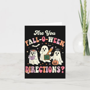 Retro Are You Fall O Ween Directions Teacher Hallo Card