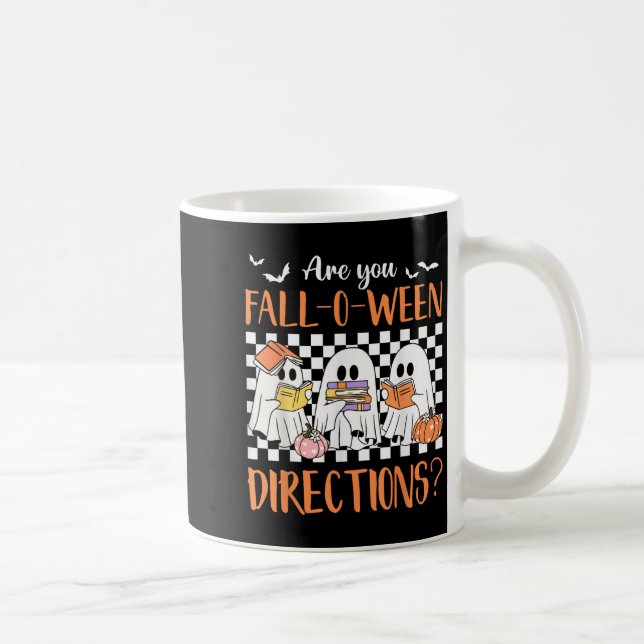 Retro Are You Fall O Ween Directions Teacher Hallo Coffee Mug (Right)