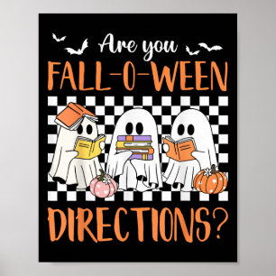 Retro Are You Fall O Ween Directions Teacher Hallo Poster