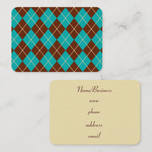 Retro Argyle Business Card