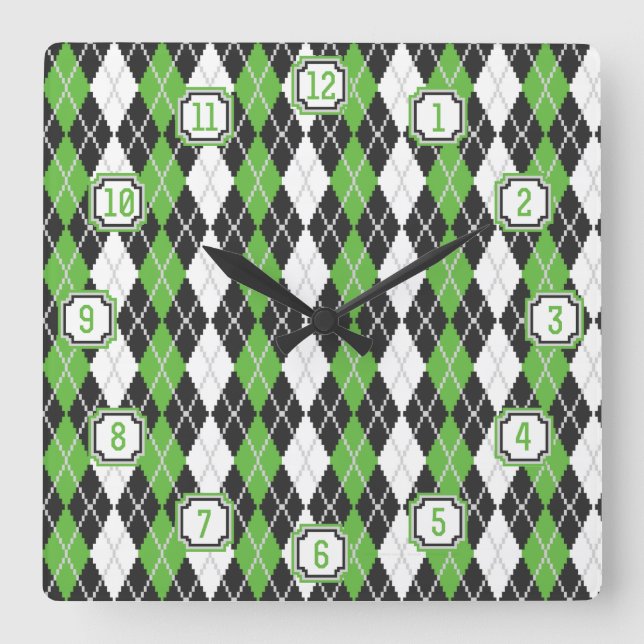 Retro Argyle Clock (Front)