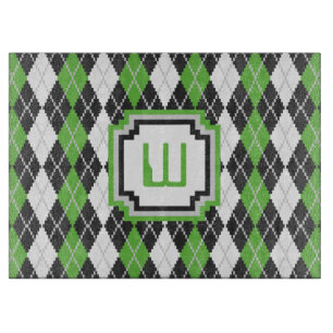 Retro Argyle Glass Cutting Board