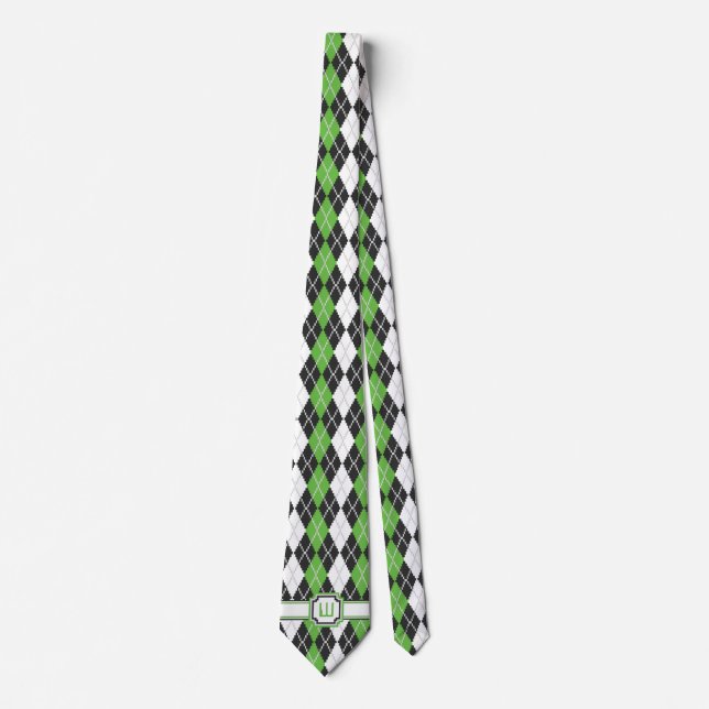 Retro Argyle Men's Neck Tie (Front)