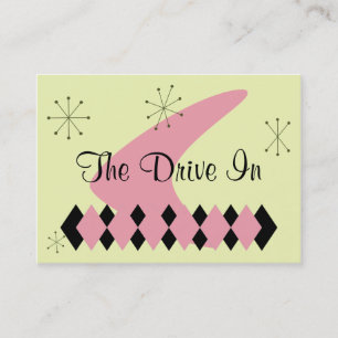 Retro Argyle Mid Century Modern Business Card-Chub Card