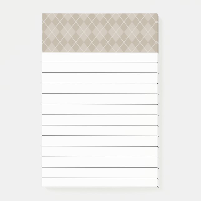Retro Argyle Post It Notes (Front)