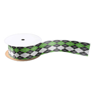 Retro Argyle Ribbon Satin Ribbon