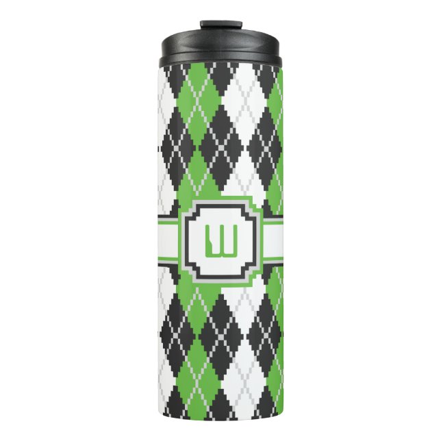 Retro Argyle Thermal Tumbler (Front)