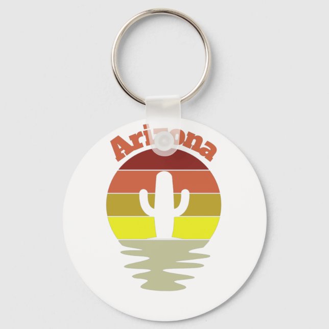Retro Arizona  Key Ring (Front)