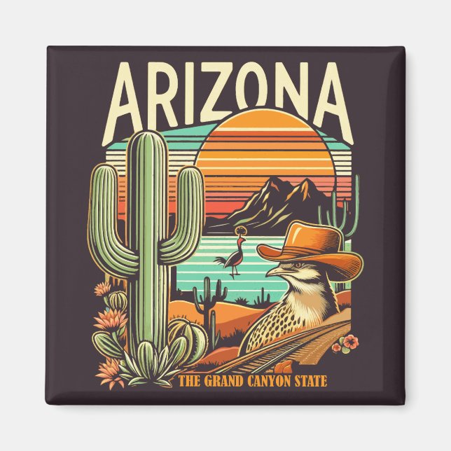 Retro Arizona Magnet (Front)