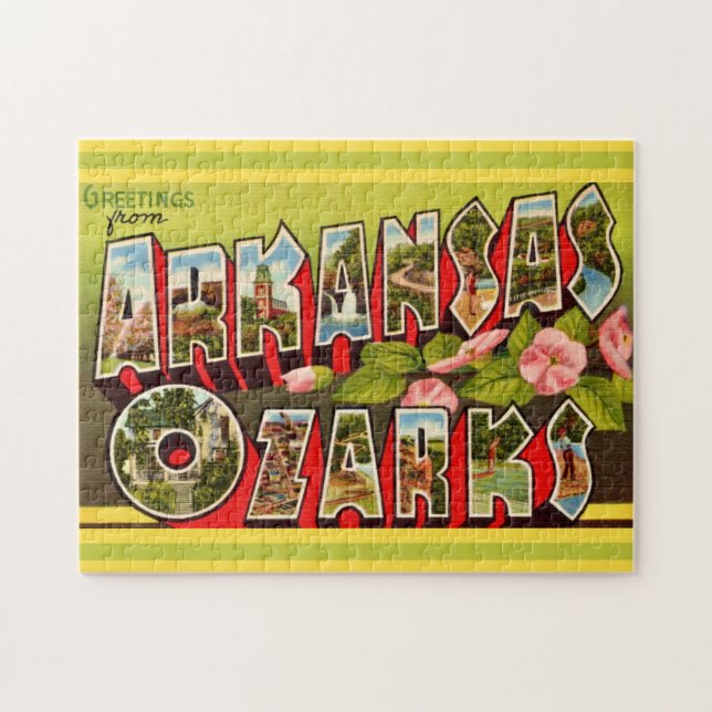  Retro Arkansas Ozarks 11x14 Jigsaw Puzzle (Horizontal)