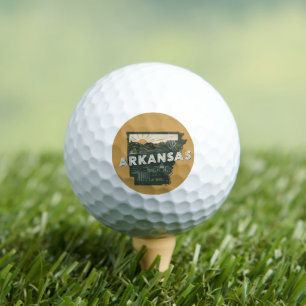 Retro Arkansas State  Golf Balls