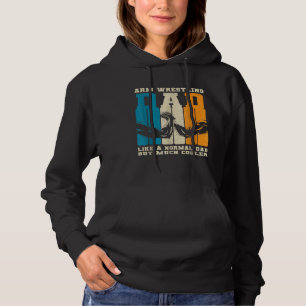 Retro Arm Wrestling Dad Normal Dad But Cooler Armw Hoodie