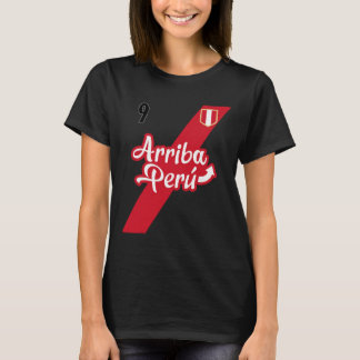 Retro Arriby Peru Soccer Jersey 9 Peruvian Futbol  T-Shirt