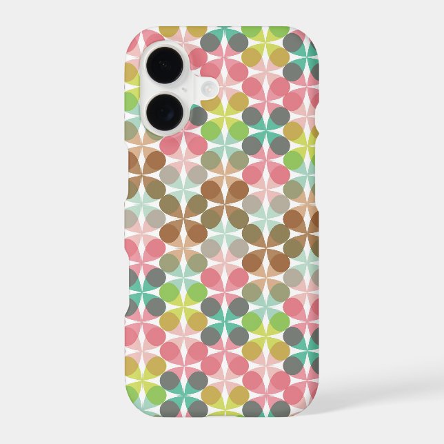 Retro Art Abstract Mod Pastels 4 Loops Pattern (Back)