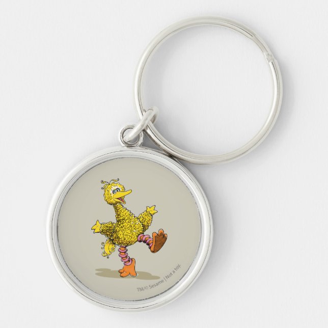 Retro Art Big Bird Key Ring (Front)