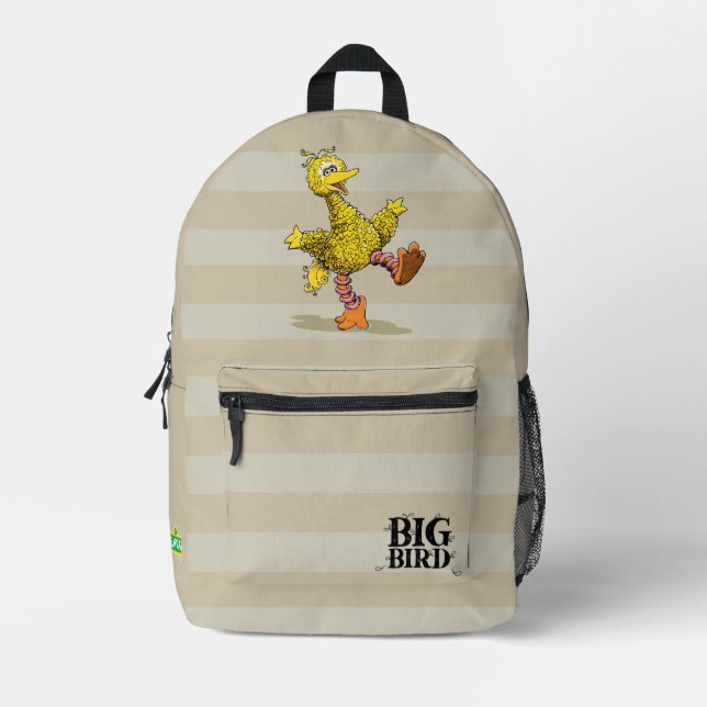 Retro Art Big Bird Printed Backpack (Front)