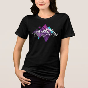 Retro Art Boho Alta Sierra Ski  Tri-Blend Shirt