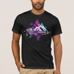 Retro Art Boho Copper Mountain Ski T-Shirt