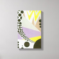 Retro Art Deco Jazz Polka Dots Zig Zag Pattern