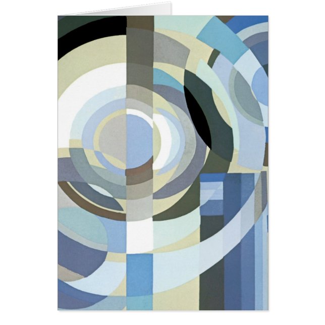 Retro Art Deco Jazz Vintage Blue Circles Pattern (Front)