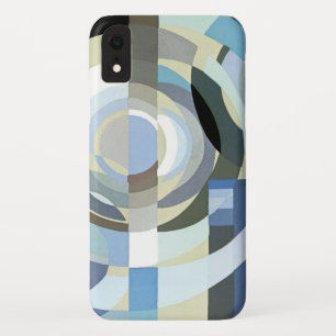 Retro Art Deco Jazz Vintage Blue Circles Pattern Case-Mate iPhone Case