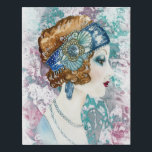Retro Art Deco Twenties Era Woman Faux Canvas Print<br><div class="desc">Art Deco Twenties Era Women Canvas Print</div>