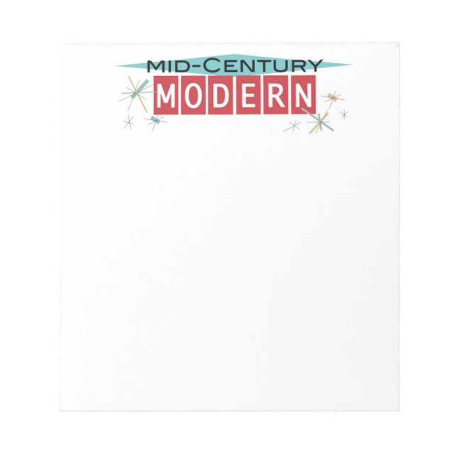Retro Art Mid-Century Modern Notepad (Front)