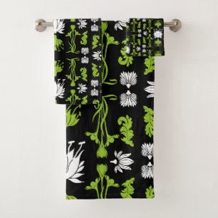 Retro Art Nouveau Home Decor Prints Bath Towel Set