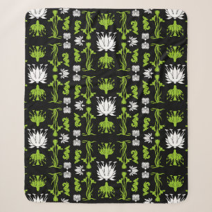 Retro Art Nouveau Home Decor Prints Sherpa Blanket