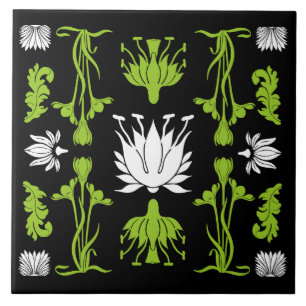 Retro Art Nouveau Home Decor Prints Tile