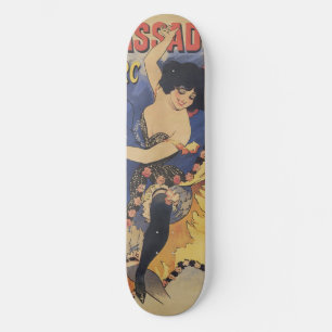 Retro Art Nouveau, Spanish Flamenco Dancer Skateboard