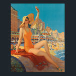 Retro Art Print, "Atlantic City" Eggleston Poster<br><div class="desc">An awesome retro art print by Edward Mason Eggleston an American Artist and illustrator.  Vintage "Atlantic City" Painting (1937).</div>